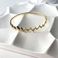 Çelik Zikzak Kelepçe (Gold)