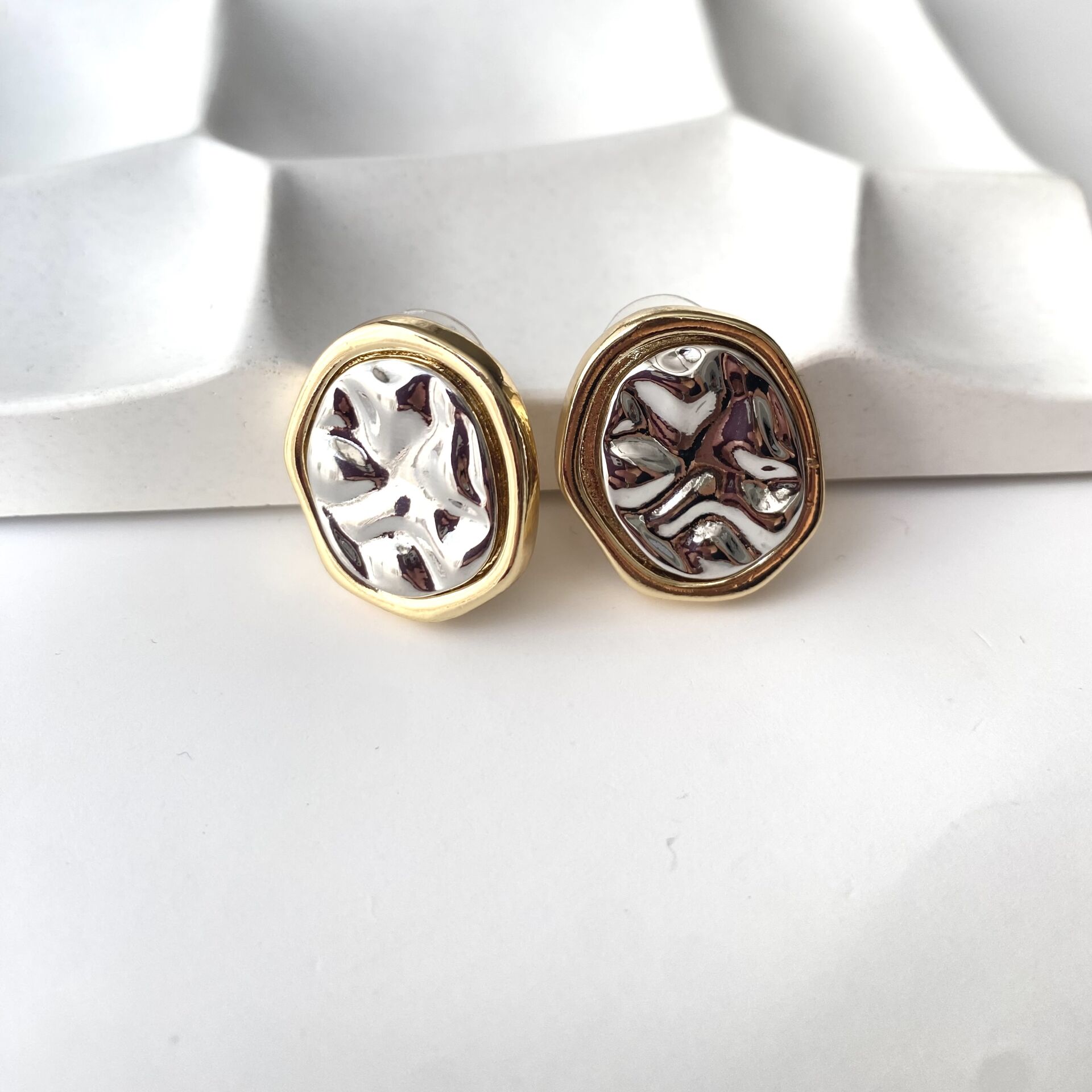 Çelik Silver-Gold Küpe
