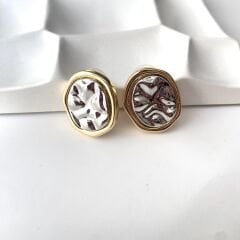 Çelik Silver-Gold Küpe