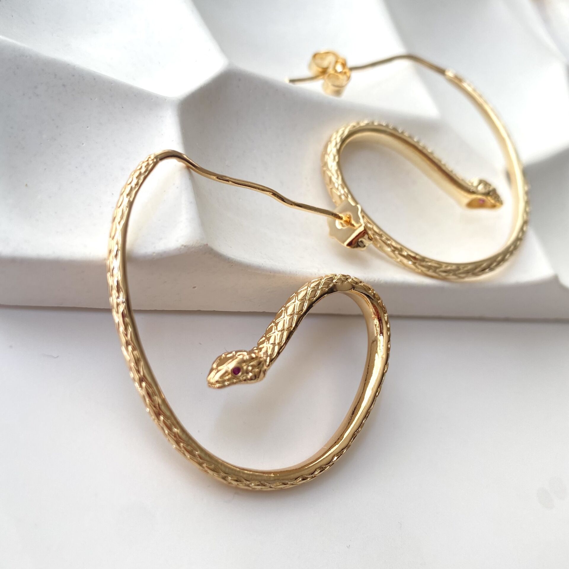 VIP Gold Yılan Küpe