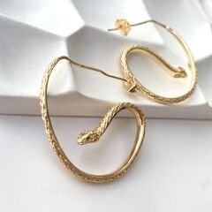 VIP Gold Yılan Küpe