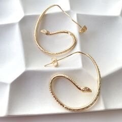 VIP Gold Yılan Küpe