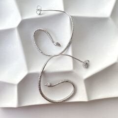 VIP Silver Yılan Küpe