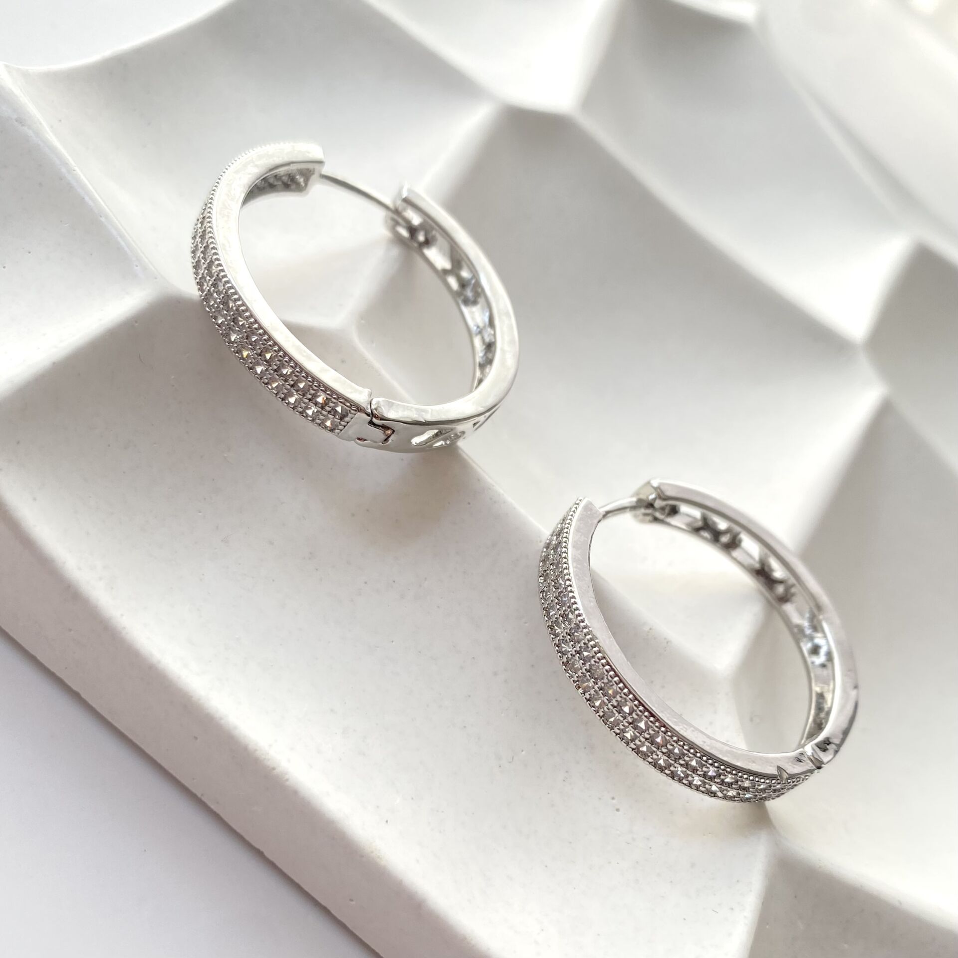 Silver Halka Küpe