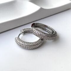 Silver Halka Küpe