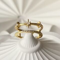 Taşlı Gold Yüzük